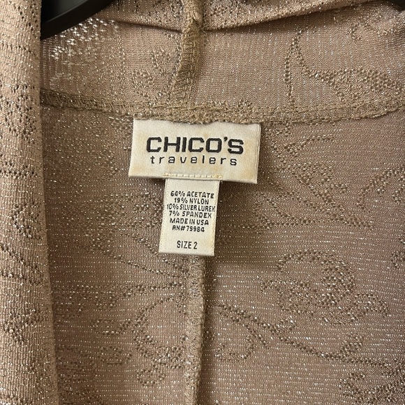 Chico's Tan Open-Front Sweater - Picture 3 of 4